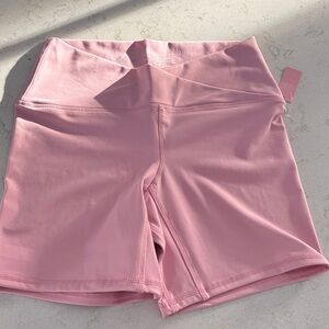 KGMTL Pink Women's High-Rise Athletic Bike Shorts